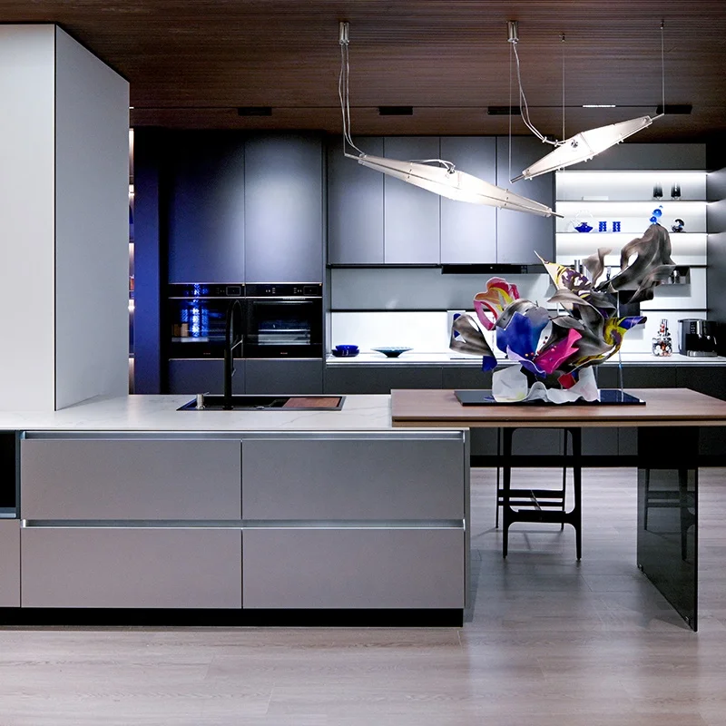 China manufacturers grey white black red new modern small kitchen cabinets furniture mini kitchen cabinets for small spaces room
