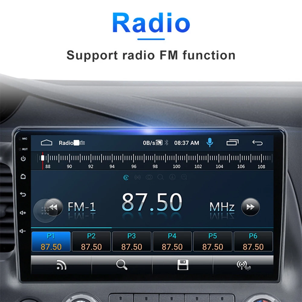2 Din Autoradio Gps Navigation Car Audio Player Stereo Android Radio