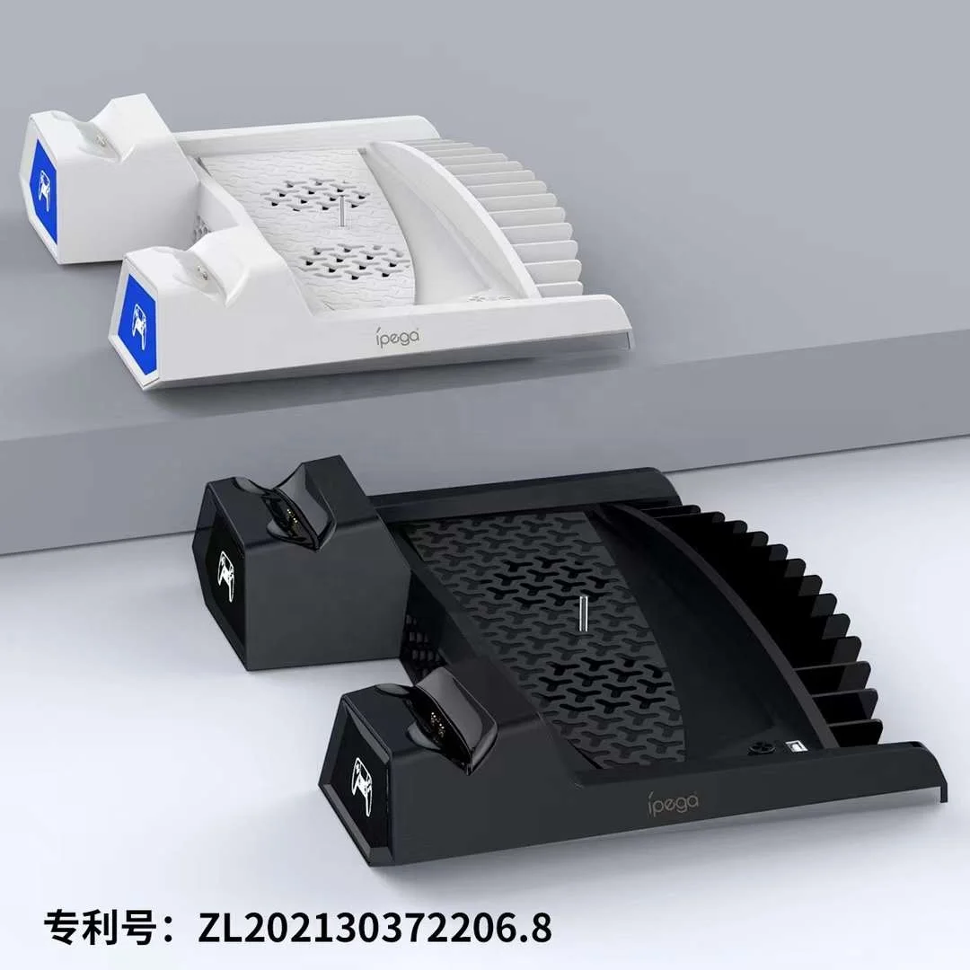 2021 NEW ipega Cooling Fan Vertical Stand with Controller Charger 5 Digital Disk Edition for verified ps5 blue ray consoles