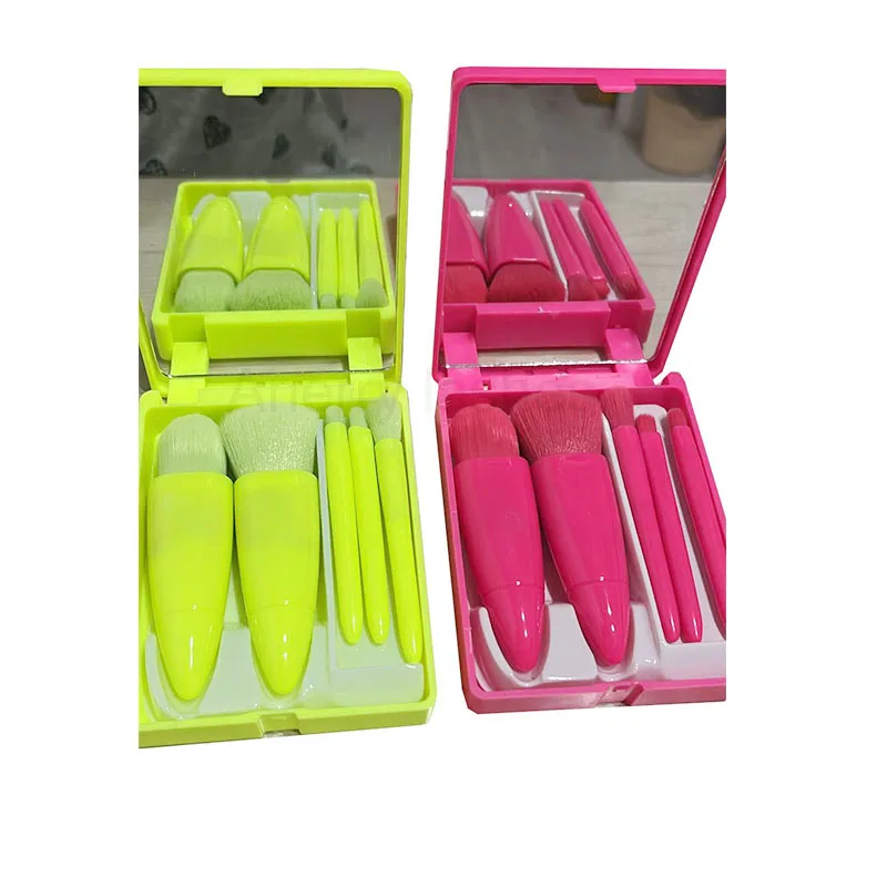 5 шт., складные зеркала для макияжа с пластиковой коробкой