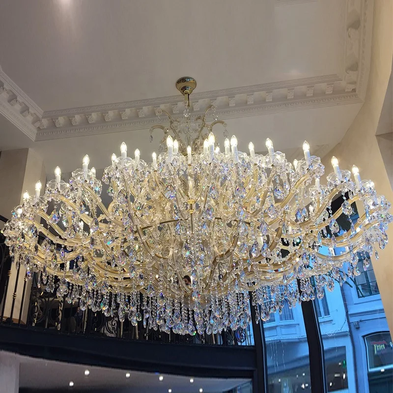 Luxury Wedding Banquet Hall Large Maria Theresa Candle Crystal Chandelier