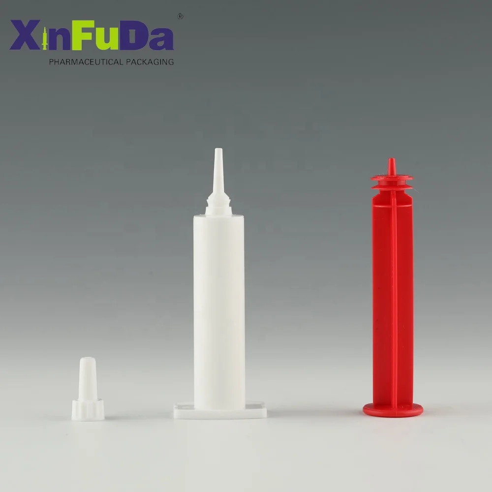 cheap long tip 10 cc glue dispenser injecting syringe three part 10ml color plunger syringe for packaging cow mastitis medicine