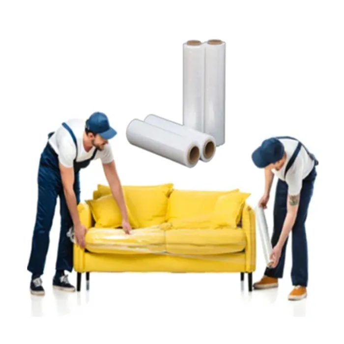 Stretch film estensibile 18 inches x 20 mc 2kg to wrap pallets Logistics hand manual lldpe stretch film imported rolls