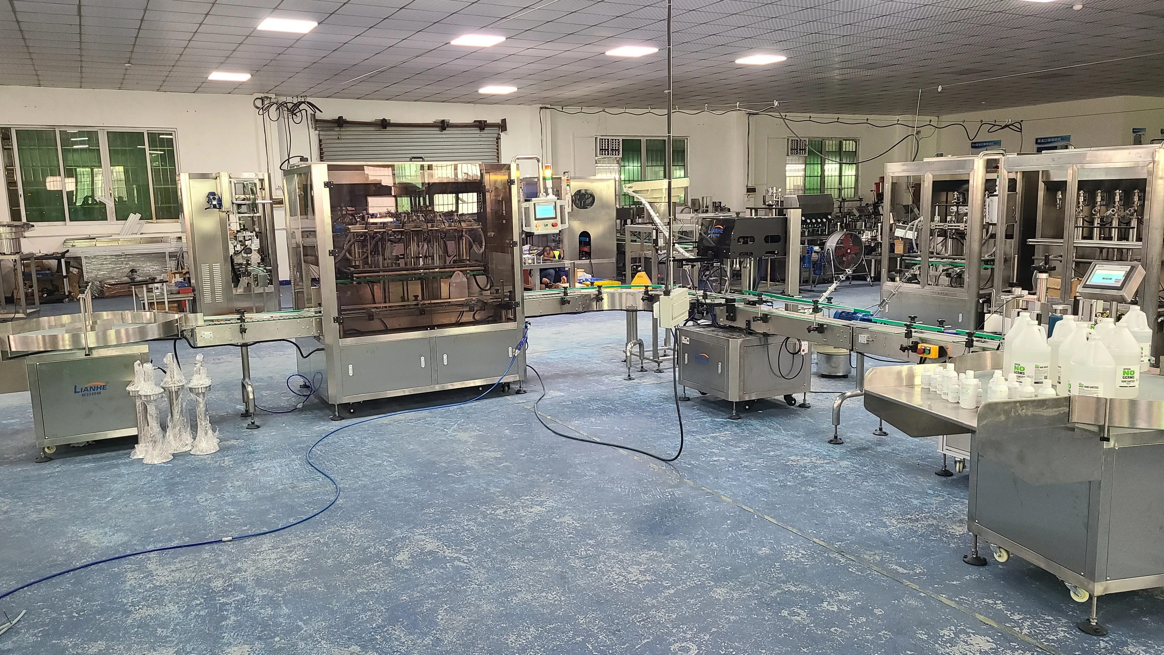 Automatic Cosmetic Hand Wash Shampoo Production Line Lotion Viscous Laundry Liquid Detergent Soap Bottle Filling Capping Machine