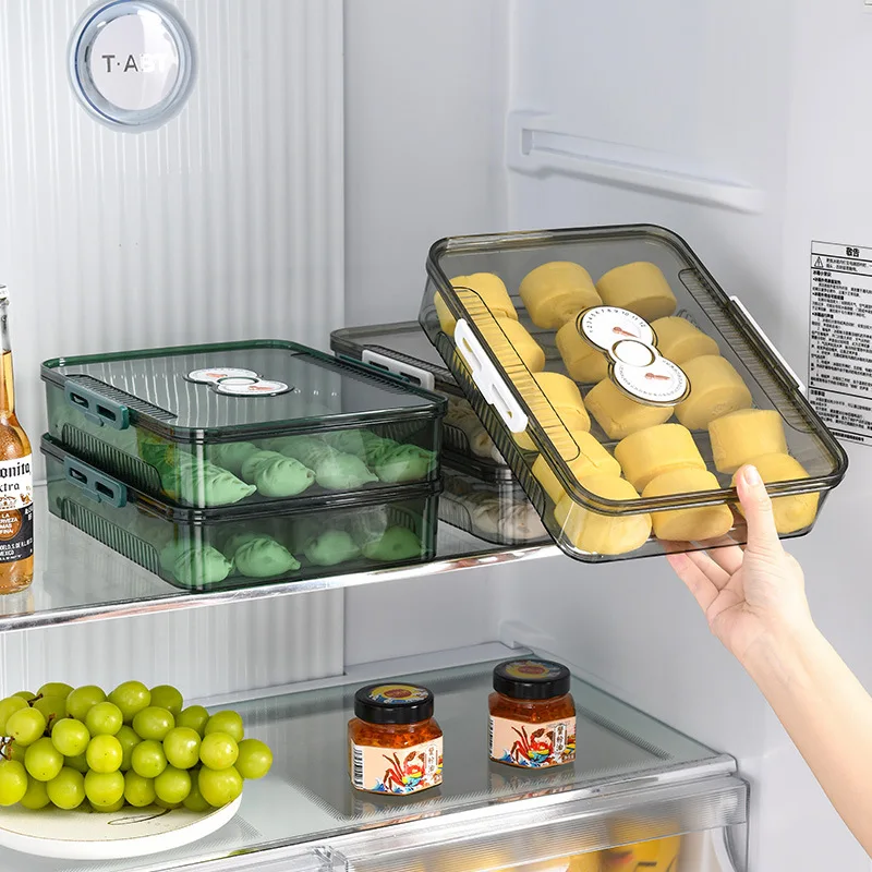 Kitchen Dumpling Box Food Grade Frozen Special Crisper Kitchen Refrigerator Dumplings Frozen Food Sealed Storage Box