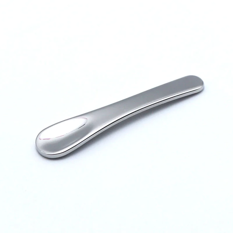 Индивидуальный крем для глаз, 6 см, серебристый металлический косметический шпатель для лица без отверстия