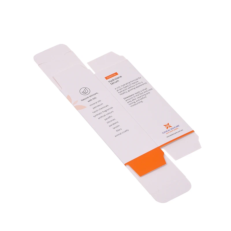 Custom Logo White card Cardboard Thickened Rigid Art Cosmetic Board Gift Packaging Color Card boxes for Skin Care Serum Packing