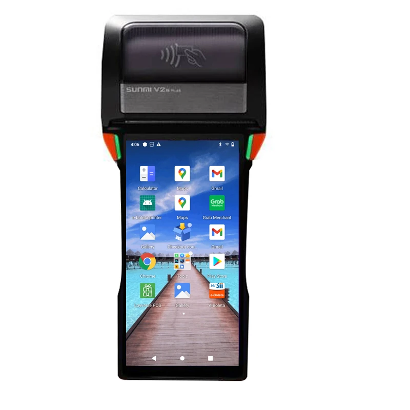 Sunmi V2S Plus Android 11 Pos Terminal POS System 4G Wireless Cash Register Touch Screen Handheld Pos Machine with Label Printer