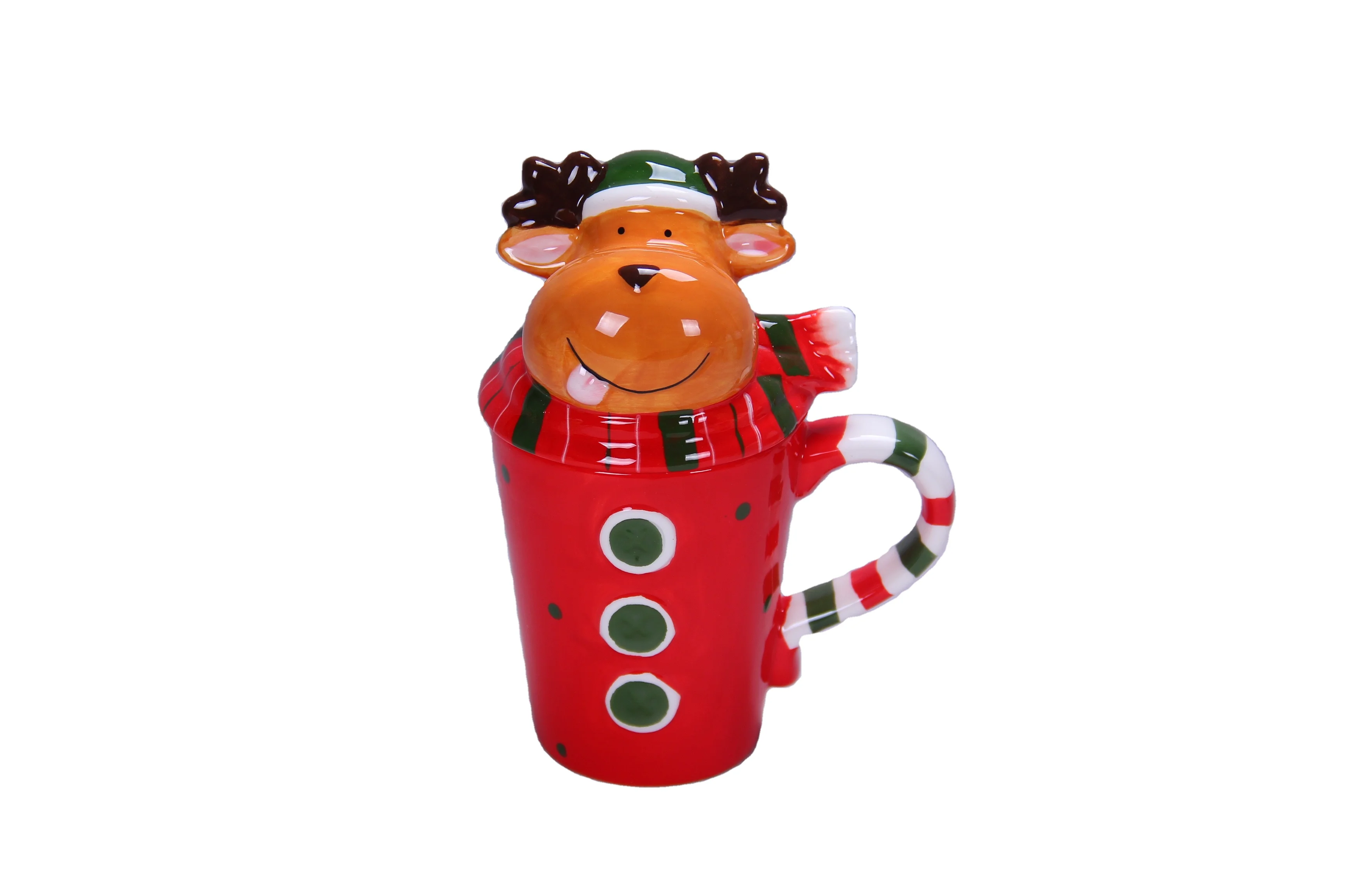 Christmas Ceramic Santa mug cup  handcraft ceramic mug ornament Home Christmas cup Table Decoration