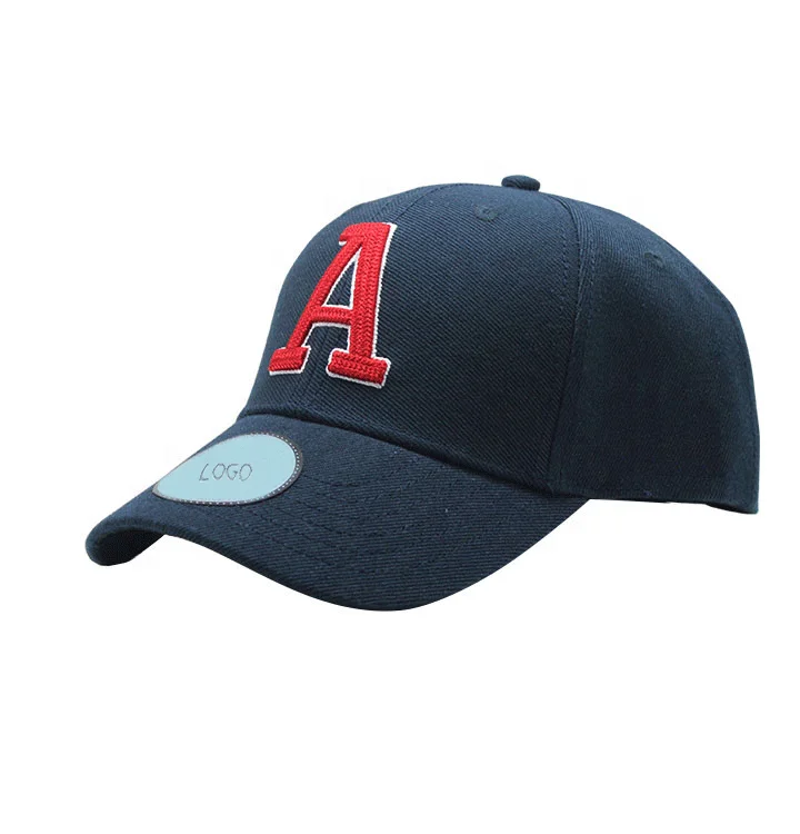 Top quality sports team baseball cap with 3D embroidery logo and sticker