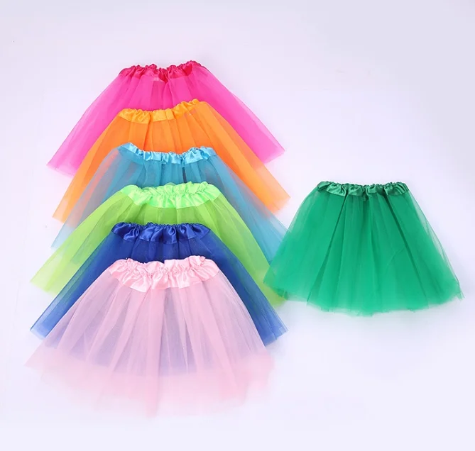 Wholesale Cheaper Tutu Skirt Kids Girls Tutu Dress Ballet Dance Tutu Half Skirt Mesh Princess Skirt  3 Layers