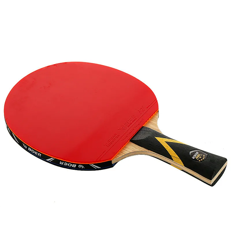 Professional 5 Stars Carbon Paddle PingPong Bat Set Table Tennis Racket For Training
