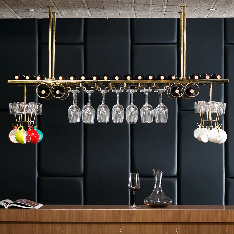 
custom display metal hanging glass terracotta wine racks for wine cellar 