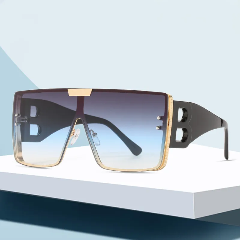 
VASHAP 7149 2021 new unique oversized sunglasses one piece plastic metal designer shades clear women men retro sun glasses UV400 