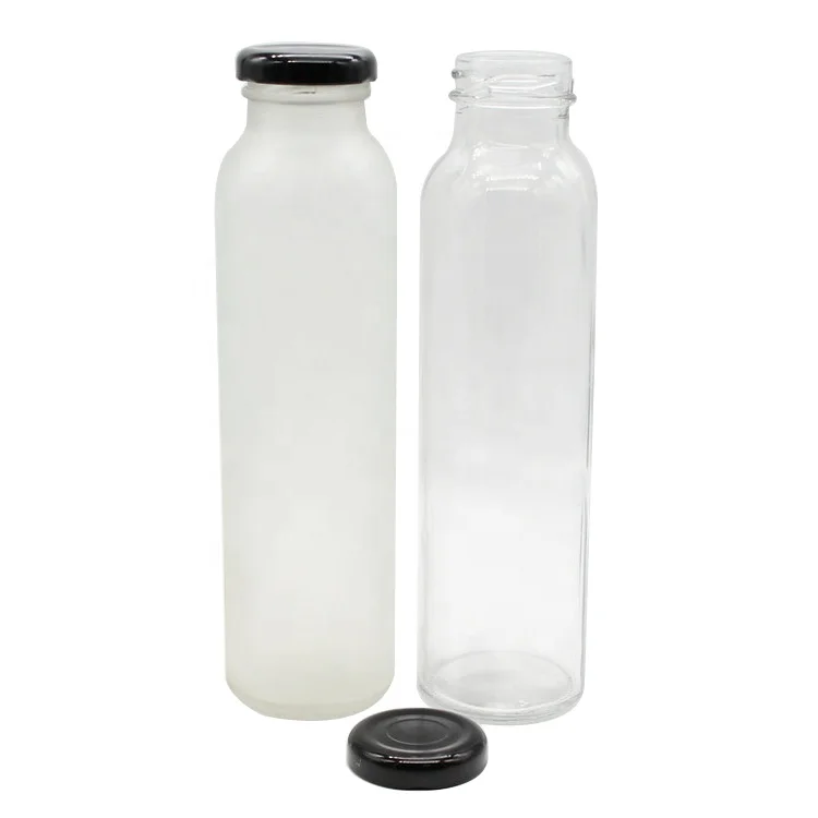 Cheap 330ml empty clear drinking glass water bottles with screw