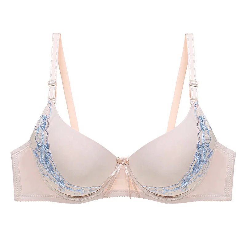 
2027 wholesale Large size CD big cup sexy lingerie embroidered cotton bra Daily casual bra 