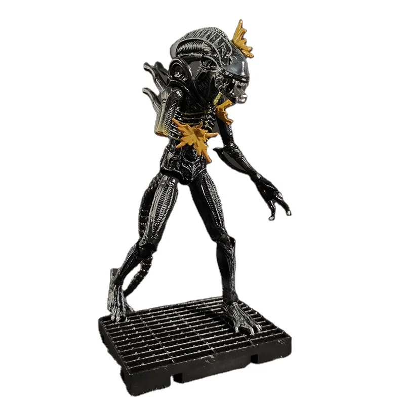 free shipping action figure collection 12CM Hiya 1/18 Scale Predator Headshot Battle Damage Alien Warrior Mini Action Figure Toy