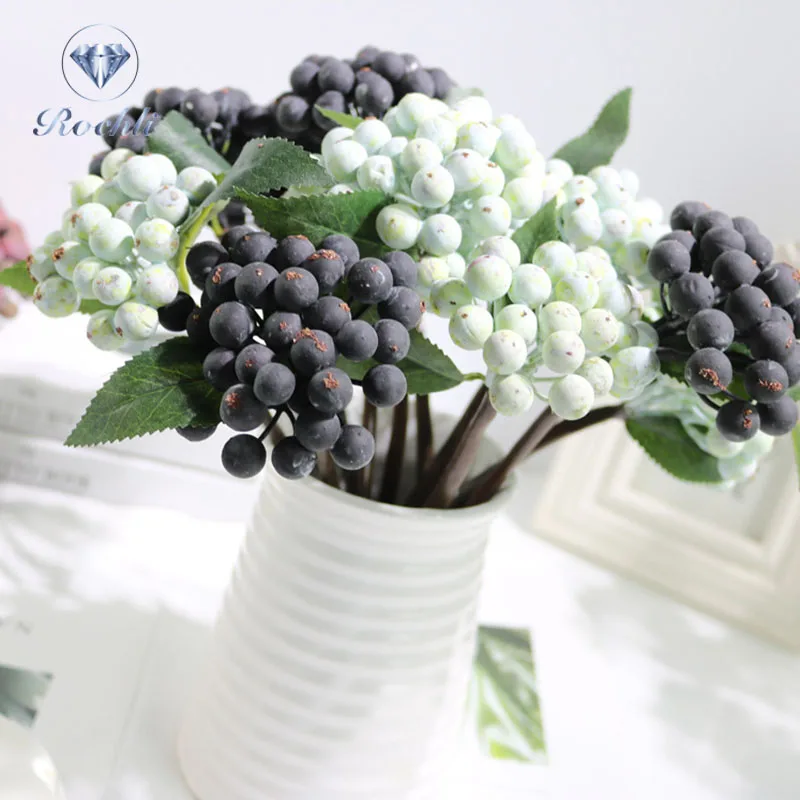 2022 New Short Branch Simulation Fruit Accessories Artificial Berry Living Room Deco Wedding Flower Arrangement Home Deco