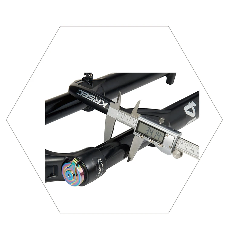 KRSEC 120mm Travel Air Bike Fork 26/27.5/29 Inch Straight Tapered Tube Suspension fork Quick Release MTB Bicycle Fork