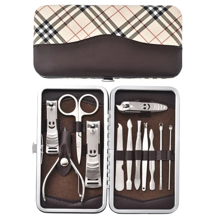 WELLFLYER MS-008-0 New Design 12 PCS Manicure Kit Manicure Set Professional Manicure Tools Set for Man and Woman