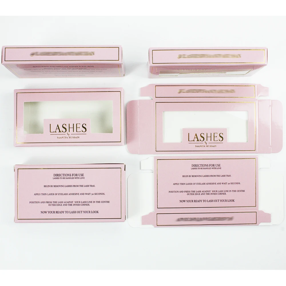 B05 Wholesale private brand  box custom false eyelash packaging box with  logo design PVC drawer box packaging for eyelashes