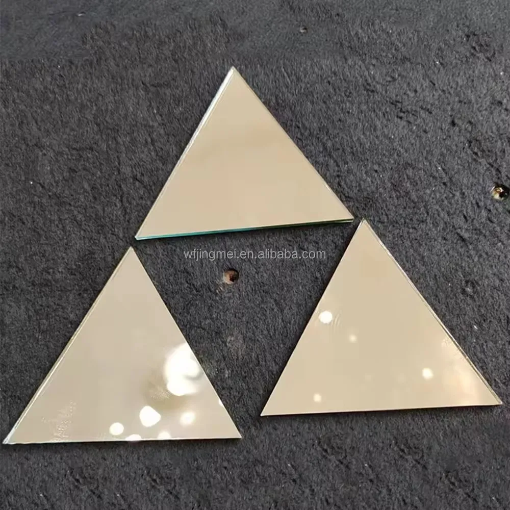 Very Small Custom Litte 2.54mm Round Rhombus Square Glass Mirrors Sheets For Compact