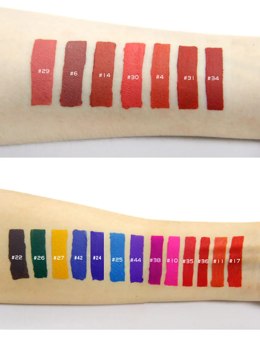 Hot Selling Wholesale  43  Colors Matte Lipstick Waterproof Long Lasting Matte Liquid Lipstick Private Label