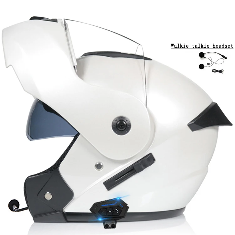 Мужские и женские двойные зеркальные полностью закрывающие черные парные гарнитуры внутренней связи с открытым лицом для езды на все лицо шлемы