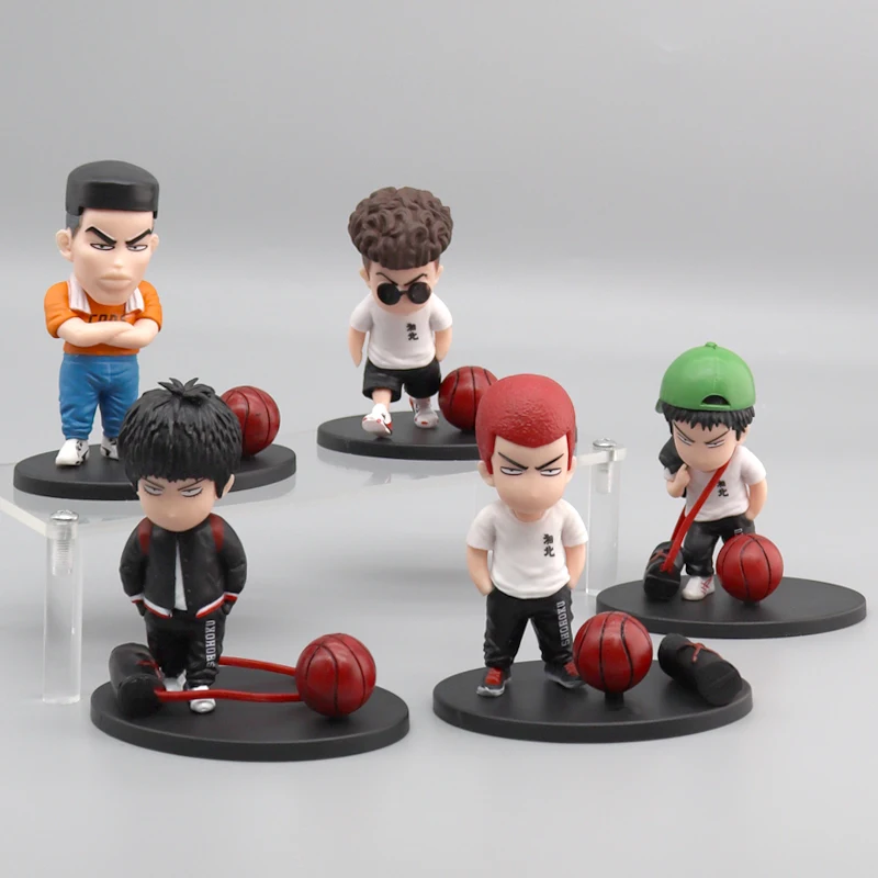 Лидер продаж экшн-фигурка Slam Dunk в новом стиле украшение торта ПВХ игрушка 5 шт./компл.