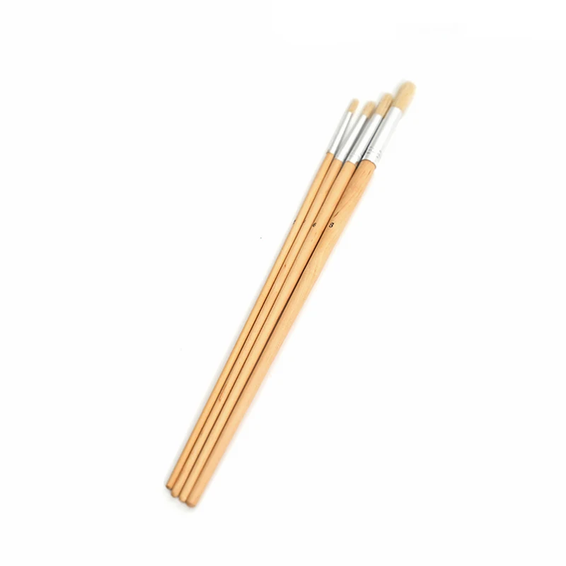 Paint Brushes Bristle Hair With Wooden Handle For Watercolor Painting