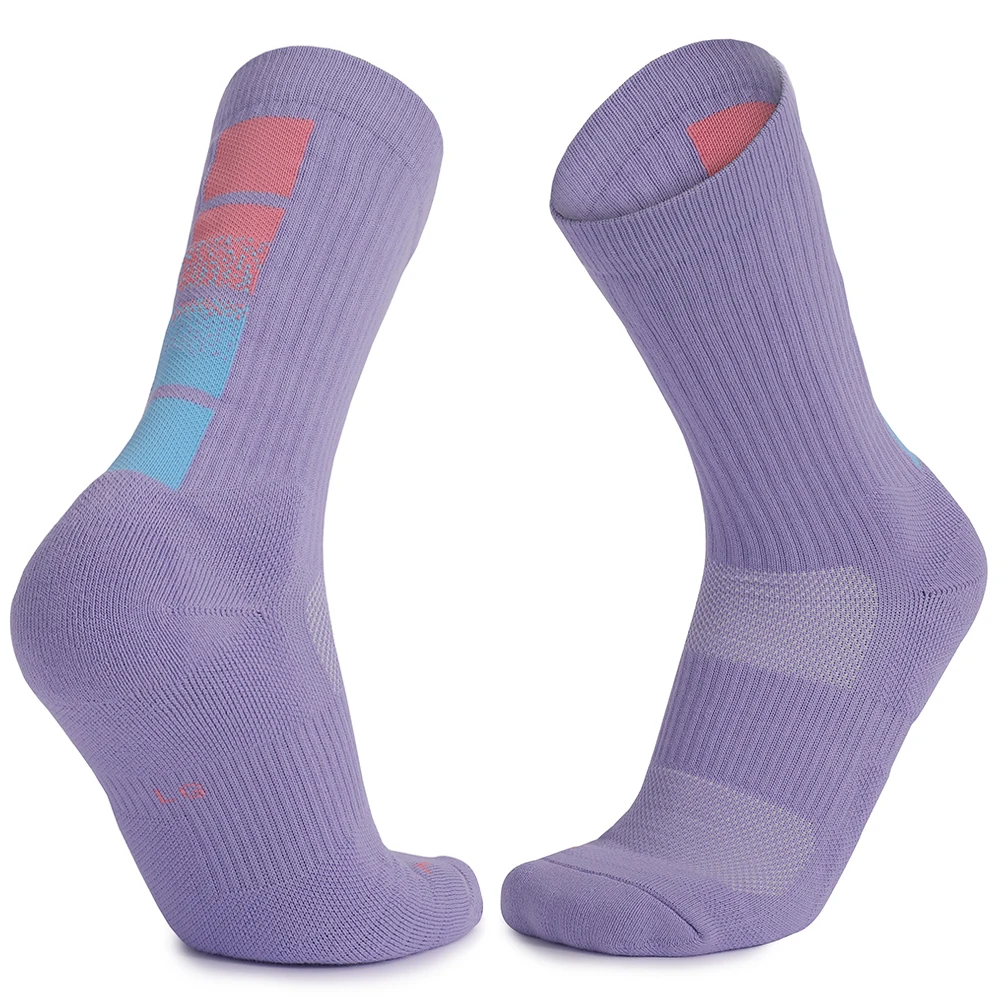 Comfortable To Wear Good Quality Full Cotton Thick Crew Socks For Playing Basketball