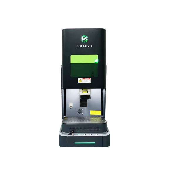 80w 60w Enclosed  coin laser deep engraving machine for stainless steel bottle ring aluminum steel automatic diy marking