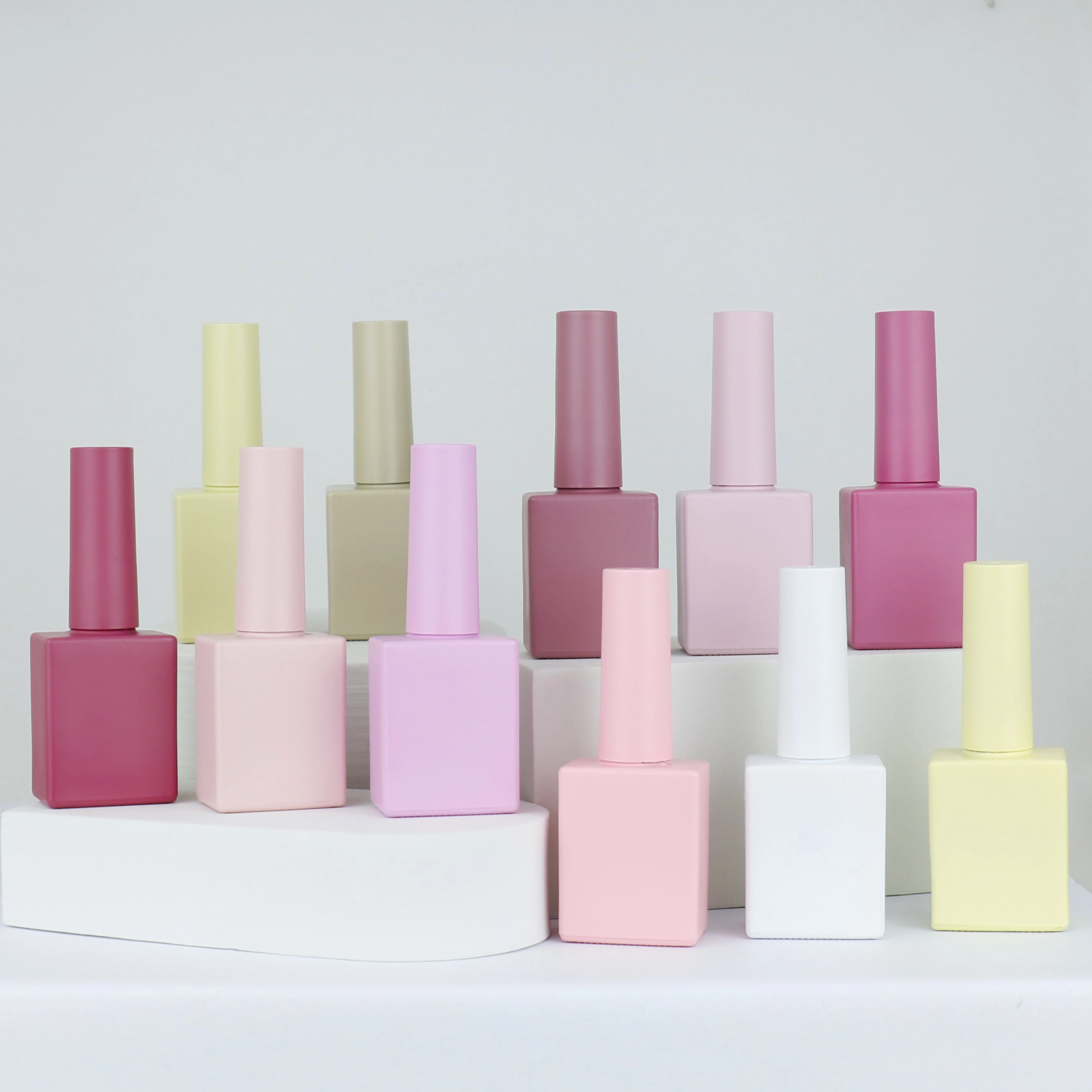 OEM Wholesale price color rectangular empty nail polish bottles