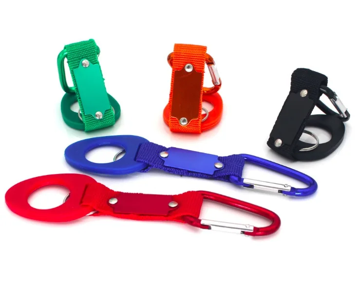 Hot Sale Aluminum Carabiner Clip OutDoor Rock Climbing Fastening Hook Hiking Mountaineering Carabiner With Water Bottle Holder