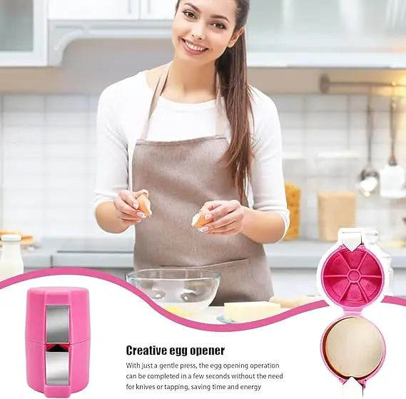 2025 New Custom wholesale Durable Egg Shell Opener Portable Egg Breaking Tool Kitchen