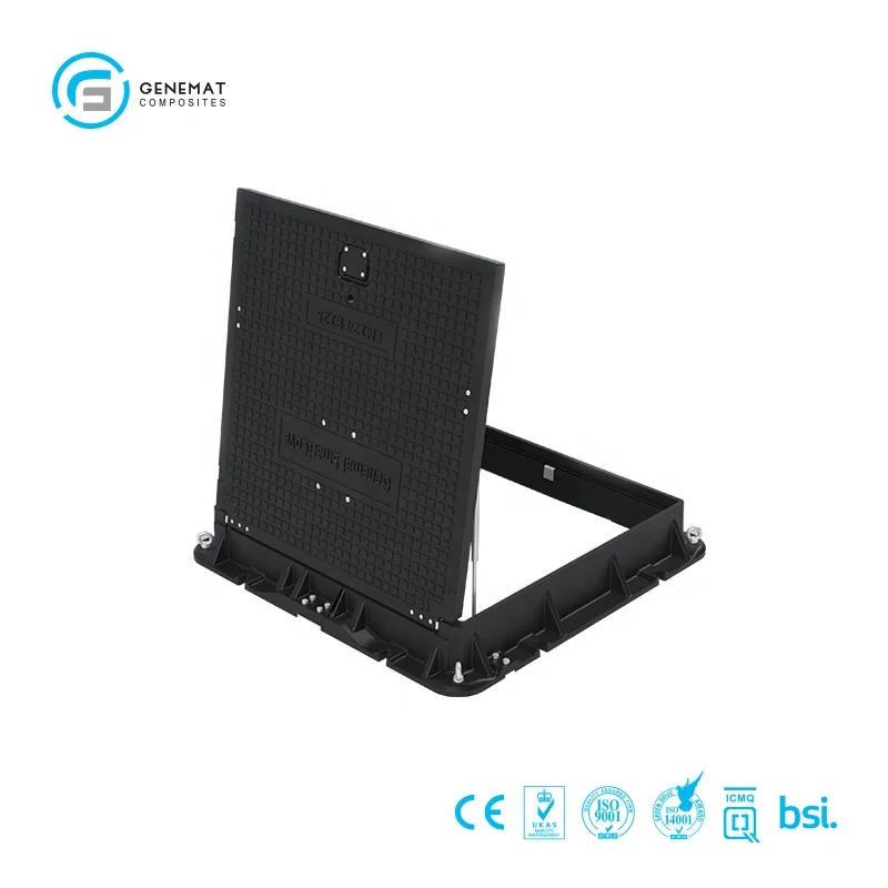 Frp Hydraulic Manhole Cover Hinged En124 B125 Road use Heavy Duty