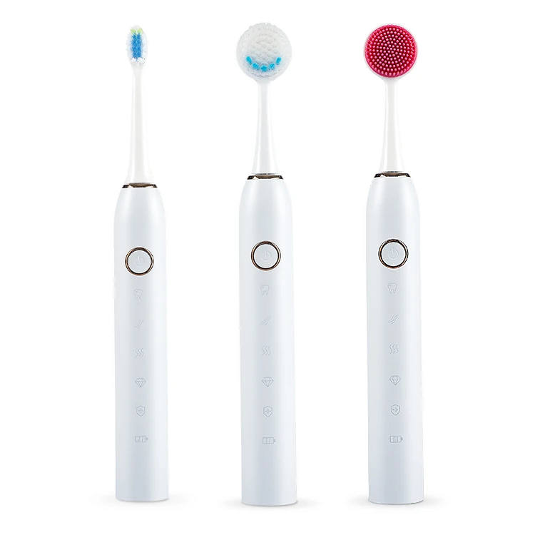 
Cheap price hotel set tongue cleaner with silicone bristle smart auto toothbrush 