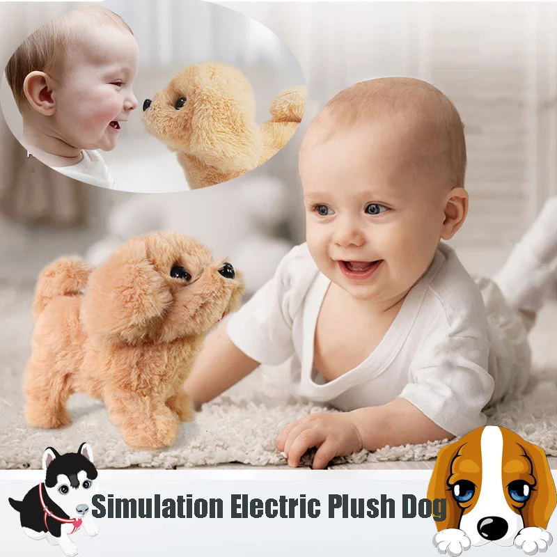 2021 Barking Walking Wag Tail Dog Toys Electronic Plush Dog Husky Teddy Alaska Panda Animal Stuffed Plush Cute Toy for Children
