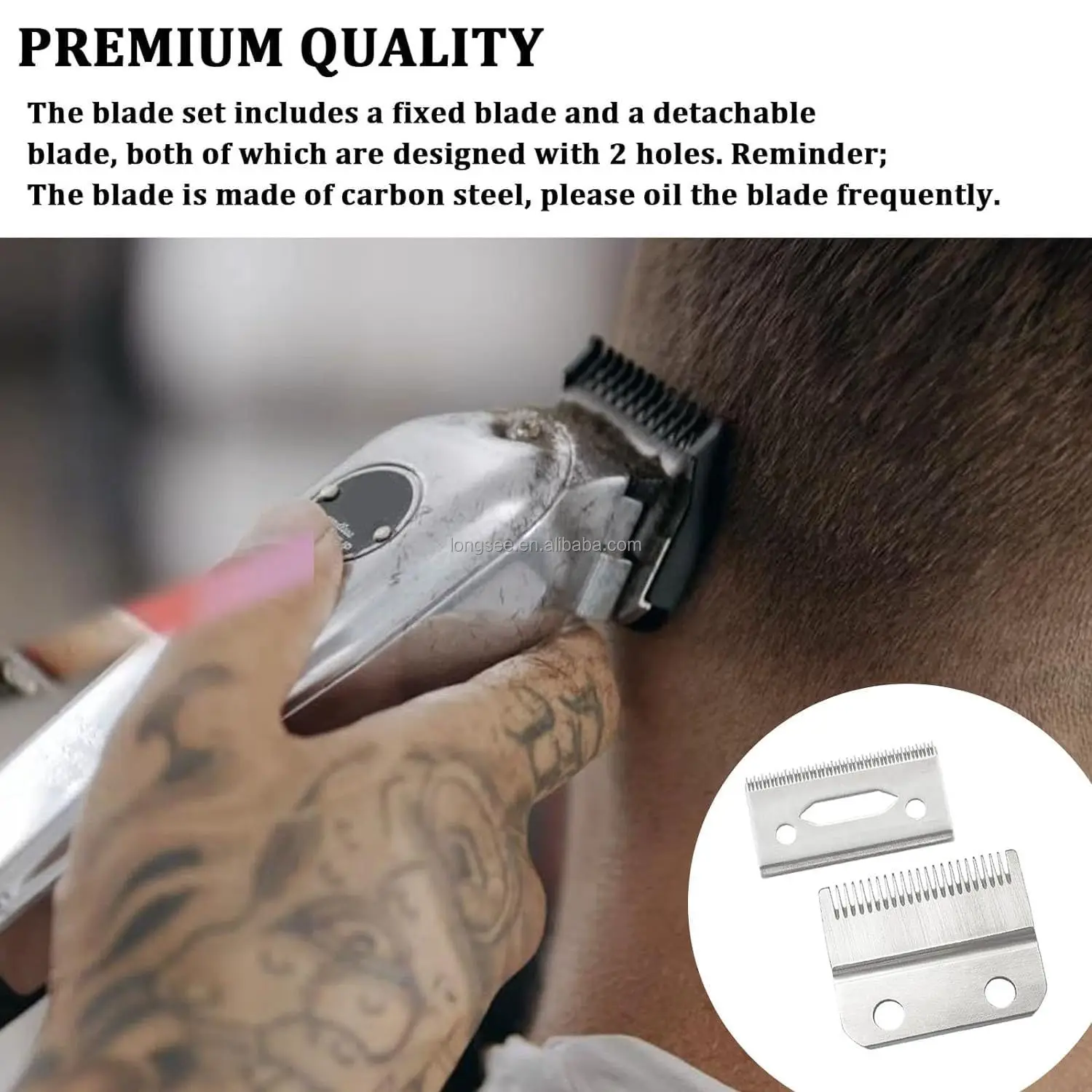 Wholesale Professional Replacement Stainless Steel Cutter for Wahl Hair Clipper 2161 High Quality Gold&Silver Razor Blade