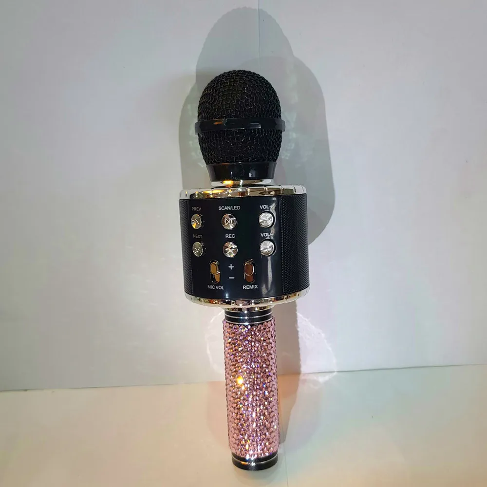 Top Seller Portable Wireless Karaoke 2 in 1 Multifunction Wireless Microphone and Speaker bling Microphone