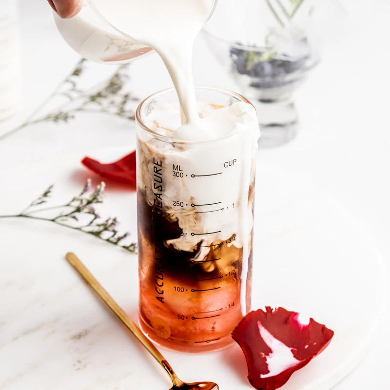 
Wholesale Customized 2019 New PERSONALISED Logo Stemless Glass Tumblers graduated glass milk cup Welcome OEM Accept Logo 