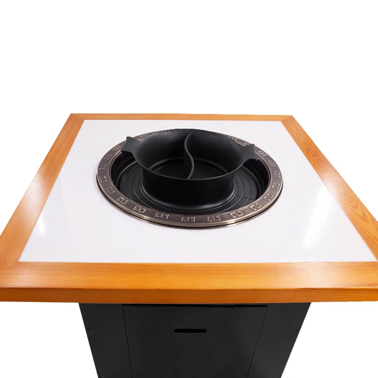 AOBL manufacturer wholesale price stainless steel commercial restaurant barbecue hot pot stove dining table