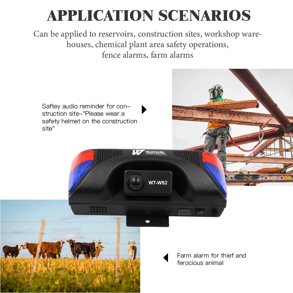 Outdoor IPX5 Waterproof Home Security Infrared Alarm System Wireless Smart Solar Power Pir Motion Sensor Sound Alarm