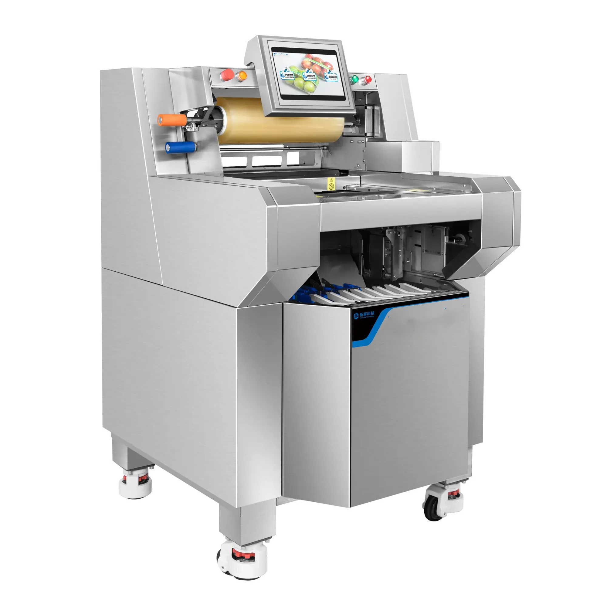 automatic fresh vegetables Broccoli pepper Cauliflower carrots sweet corn PE film  packing weighing  machine with label printing