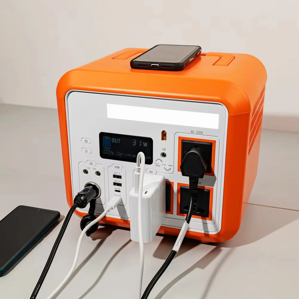 Portable Power Station 2200w Ups 1600w Fast Recharging Lithium Battery Support 650w Solar Panels Input