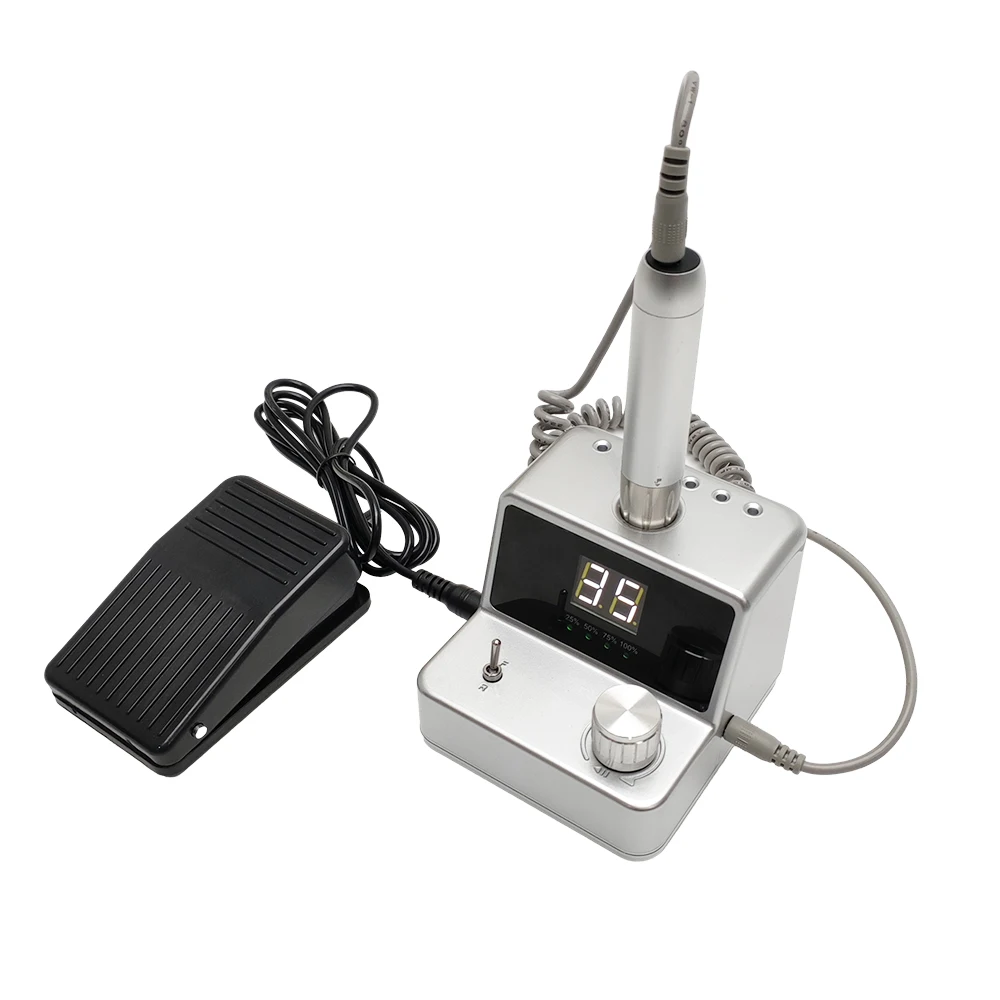 Professional Manicure Machine Coreless Motor 35000RPM Wireless Rechargeable Desktop Electric E-file Nail Drill