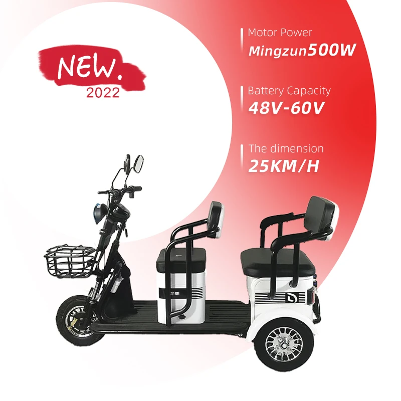 OEM Passenger And Cargo Adult Tricycle Electric Bike New Producing Powerful Three Wheel Electric Tricycle