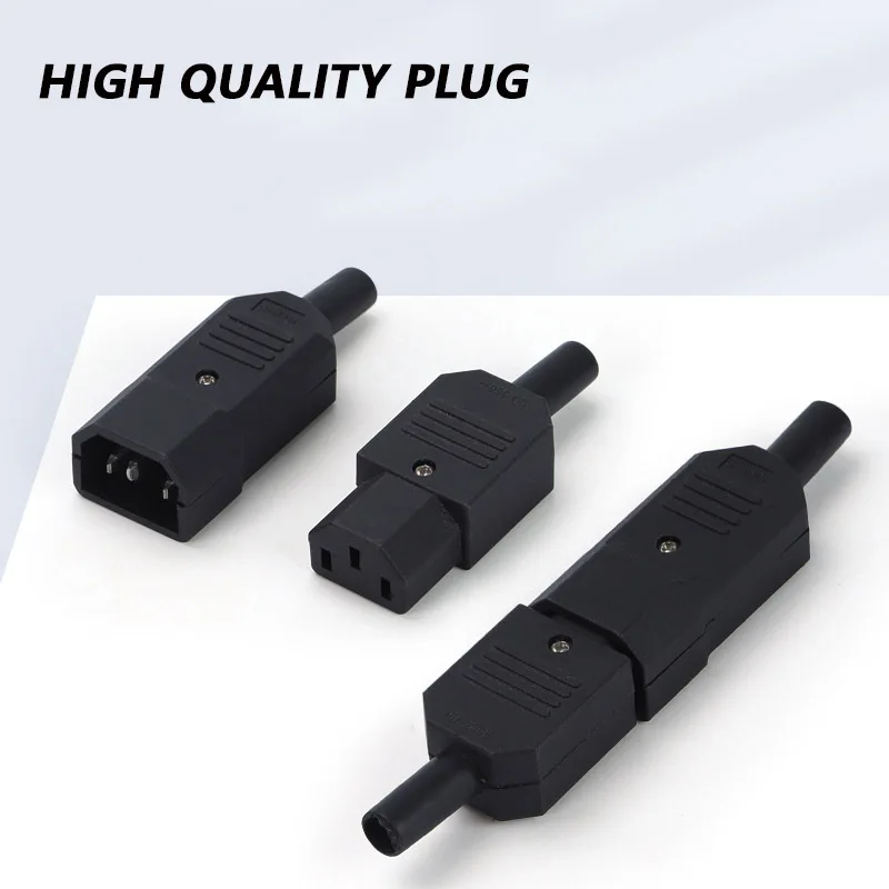 AC power socket  cable connectors male and female C13 and C14 wire electrical terminal battery power connector