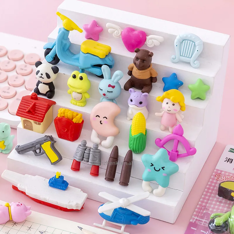 Hot Sell ute Kawaii Student Stationery School Office Supplies Children Eraser for Kids Gift Creative Pencil Rubber Eraser