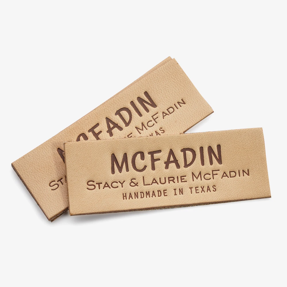 Custom Brand Logo Jeans Pu Leather Labels Sew On Embossed Garment Leather Patch Tag For Clothing